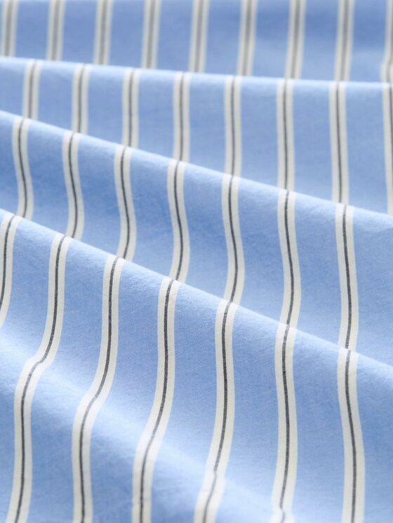 Wide leg trousers with stripe pattern - blue white vertical stripe