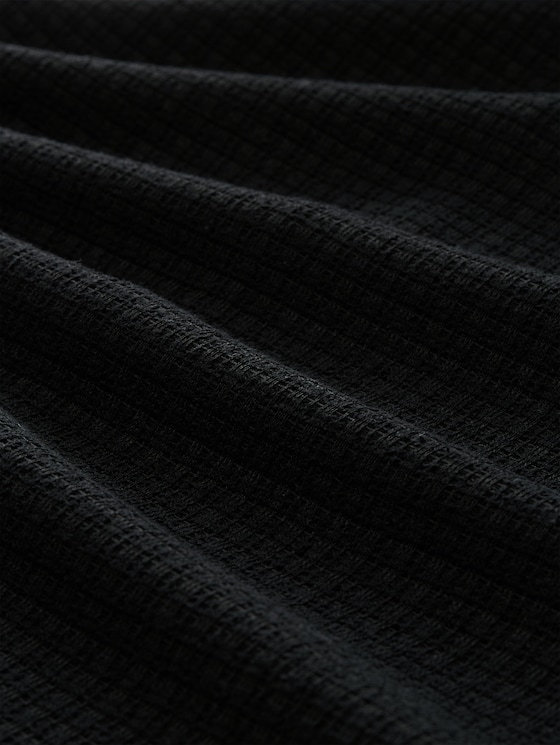 Wide-leg knitted trousers - deep black
