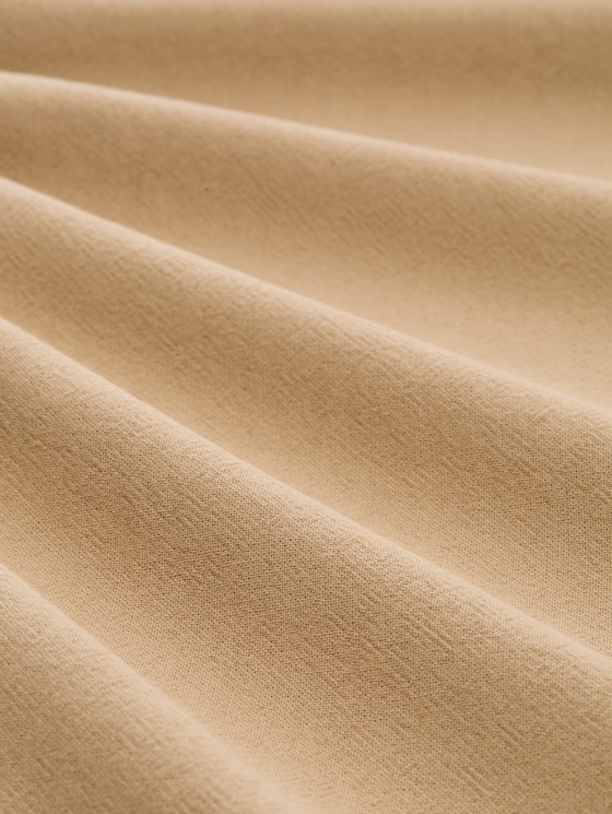 Cotton barrel trousers - Mink Beige