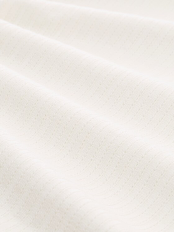 Slim-fit pointelle T-shirt - off white