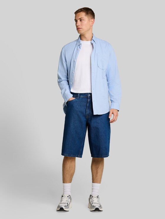 TTWAYLEN RELAXED Denim Shorts - Clean Dark Stone Blue Denim
