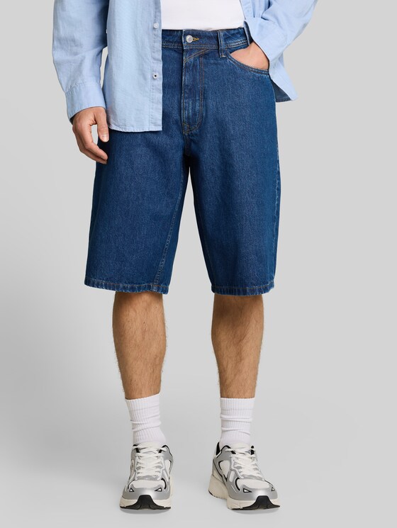 TTWAYLEN RELAXED Denim Shorts - Clean Dark Stone Blue Denim