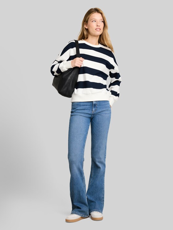 TTAVA FLARED jeans with stretch - Used Light Stone Blue Denim
