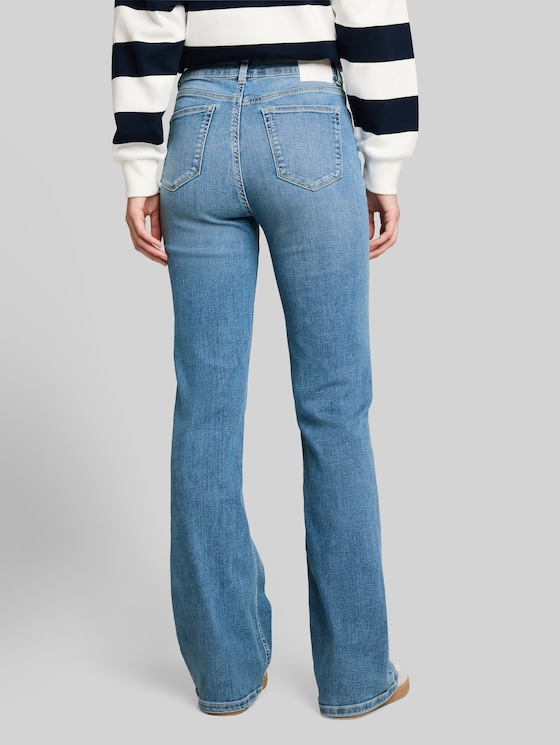TTAVA FLARED jeans with stretch - Used Light Stone Blue Denim