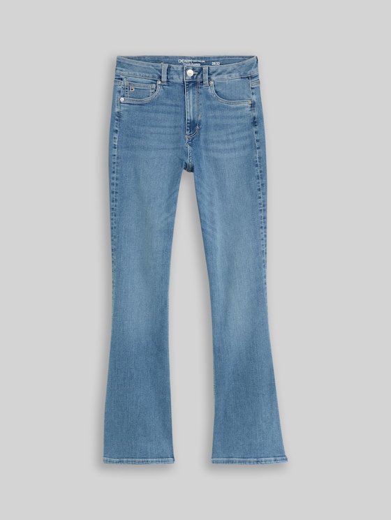 TTAVA FLARED jeans with stretch - Used Light Stone Blue Denim