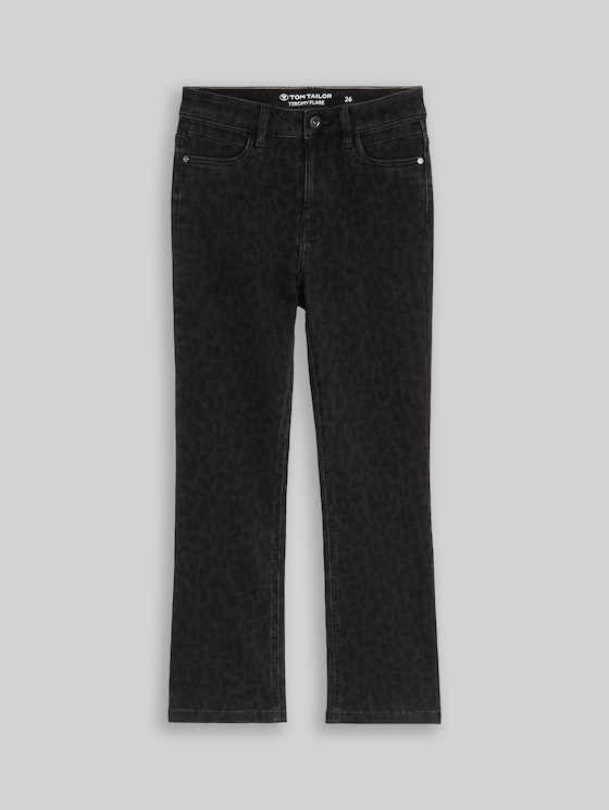TTROMY FLARE jeans - leo denim allover