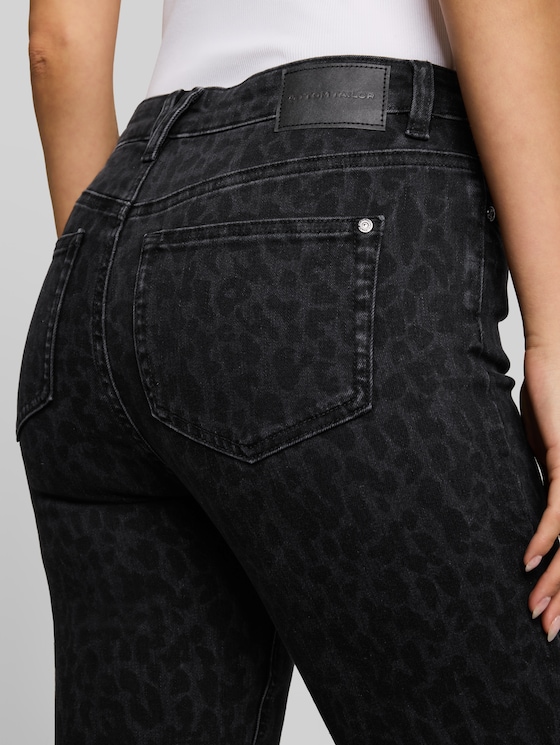 TTROMY FLARE jeans - leo denim allover