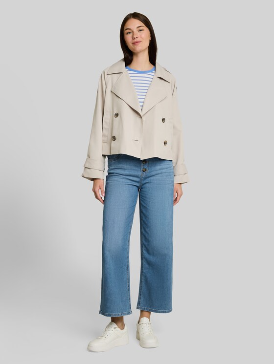 TTNELMA CULOTTE jeans with button fly - Clean Light Stone Blue Denim