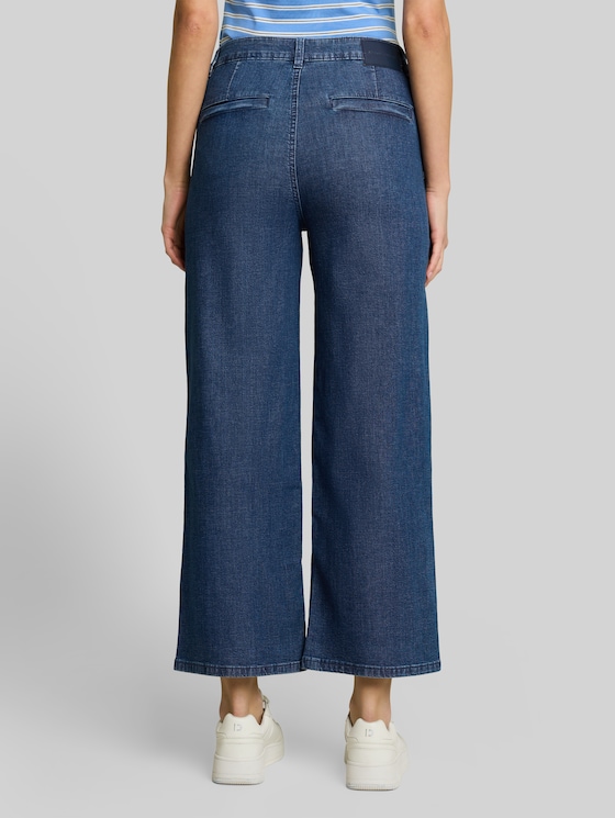 TTNELMA CULOTTE jeans with button fly - dark blue denim
