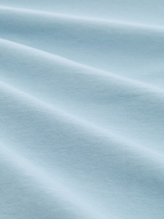 Slim fit T-shirt with embroidery - calm cloud blue