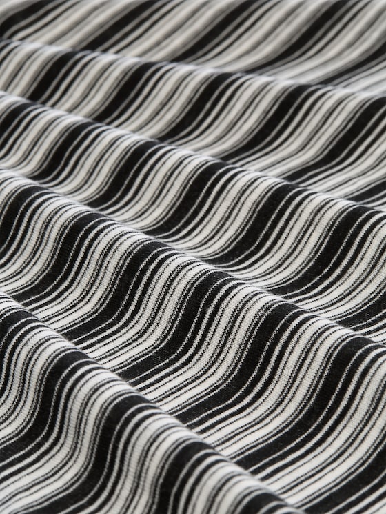 Striped T-shirt - black white gradient stripe