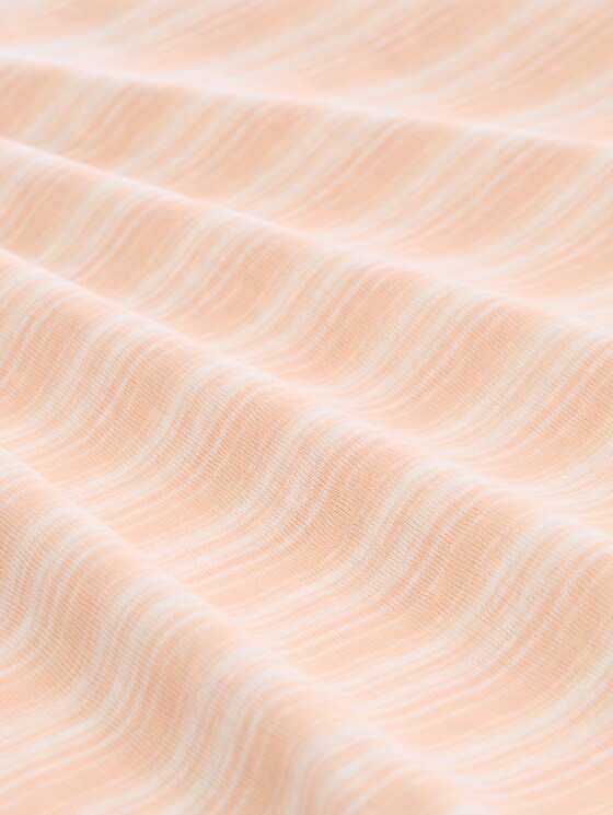 Striped T-shirt - apricot white gradient stripe