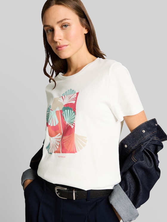 Printed T-shirt - Whisper White