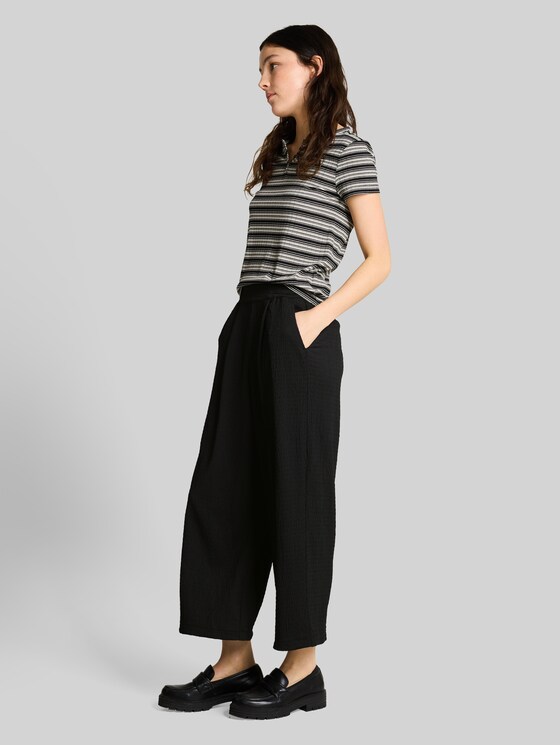 Crinkle Culottes - deep black