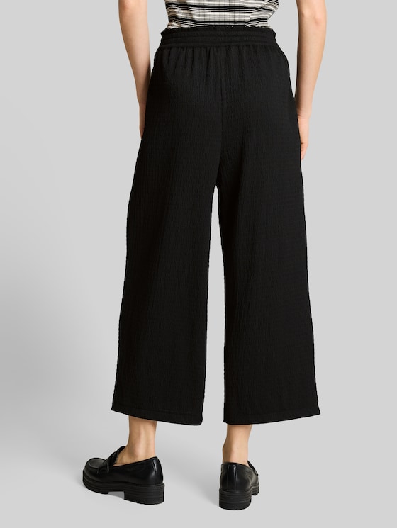 Crinkle Culottes - deep black