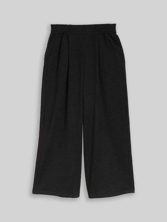 Crinkle Culottes - deep black