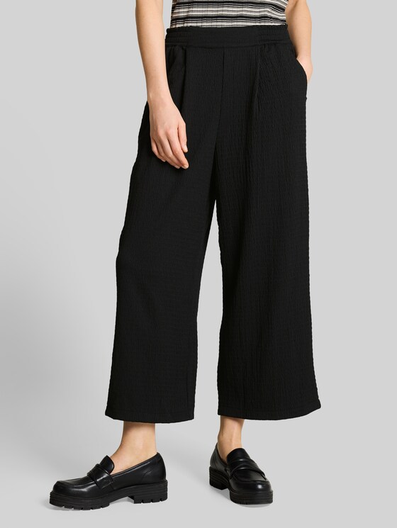 Crinkle Culottes - deep black