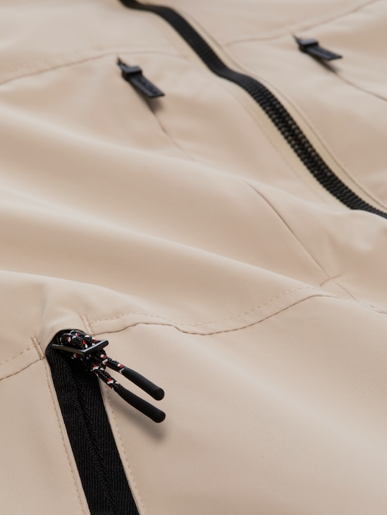 Blouson jacket with stow-away hood - Cashew Beige