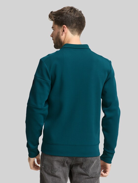 Sweat jacket with zip pockets - Deep Meadow Green