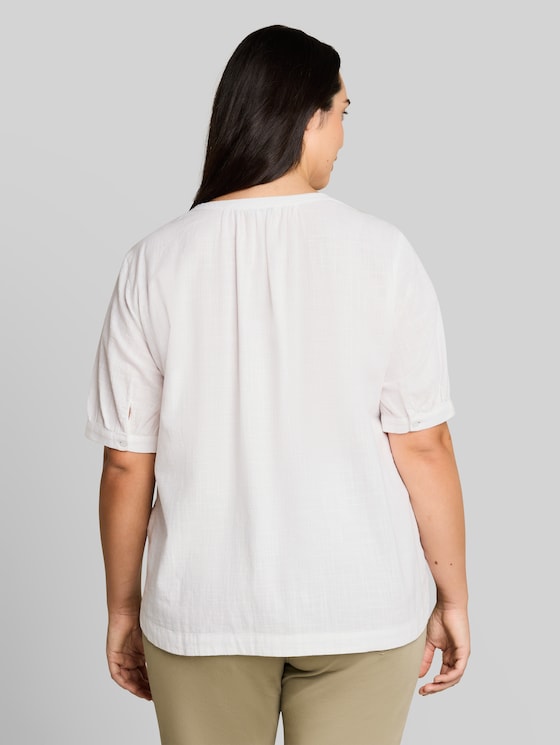 Plus Size - Cotton blouse - White