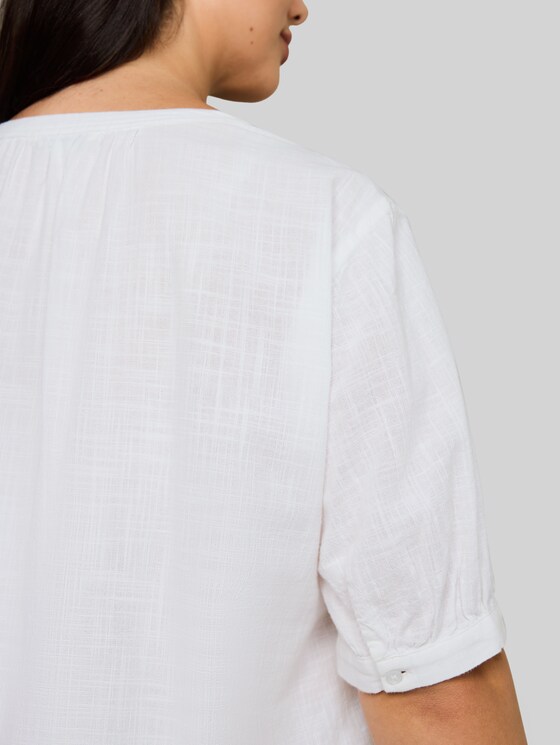 Plus Size - Cotton blouse - White