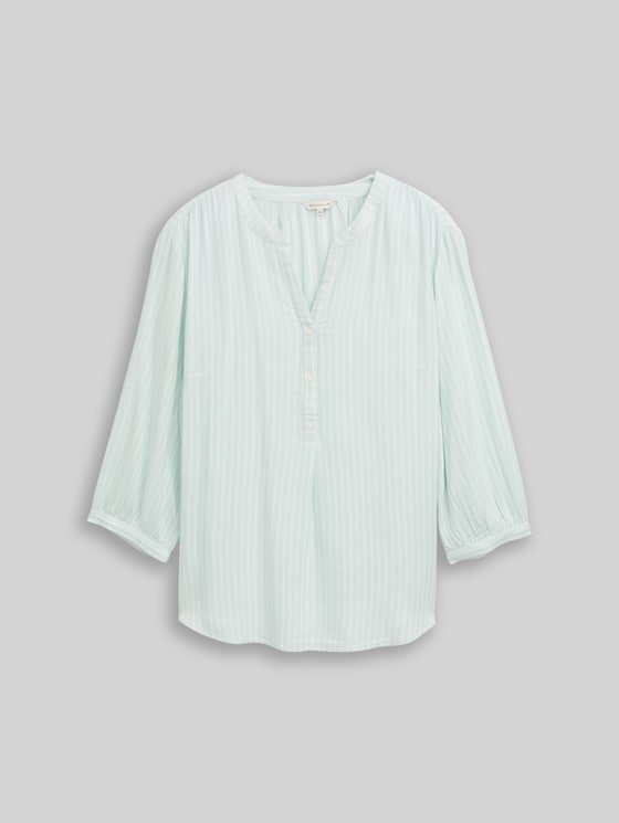 Plus Size - Striped blouse - blue haze white stripe