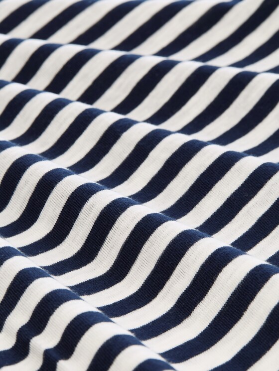 Striped T-shirt - navy offwhite stripe