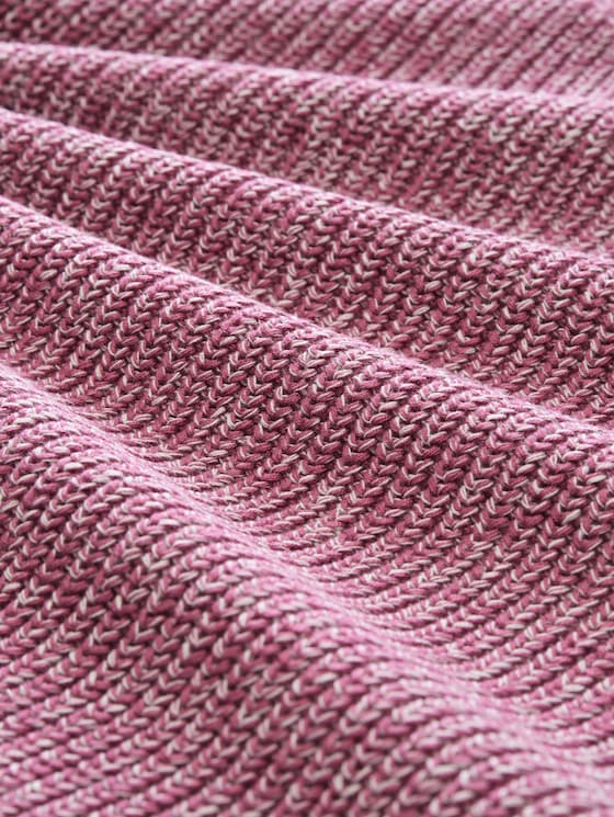 Relaxed-fit knitted jumper - dusty berry mouline