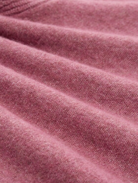 Knitted jumper with wool content - dusty berry melange