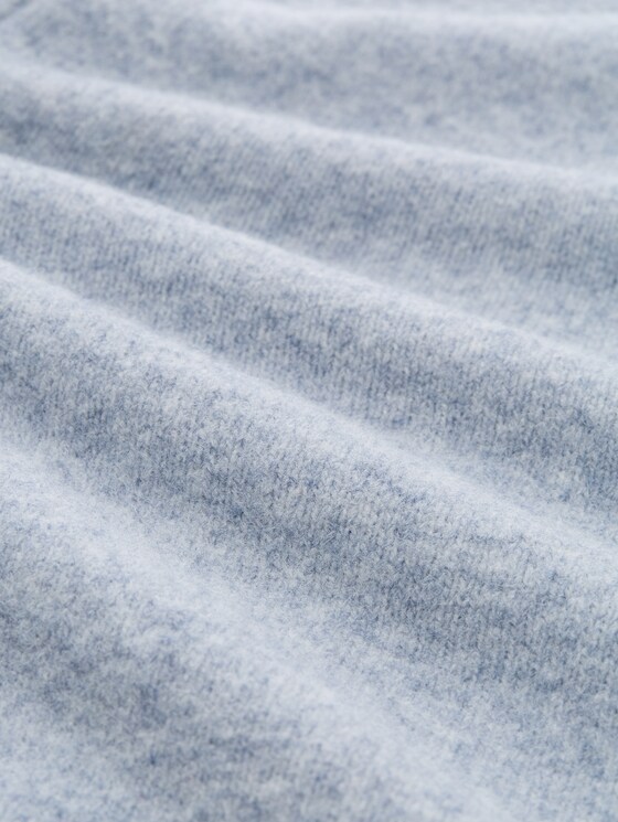 Knitted jumper with wool content - foggy sky blue melange