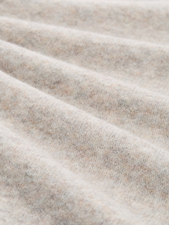 Knitted jumper with wool content - atmosphere beige melange