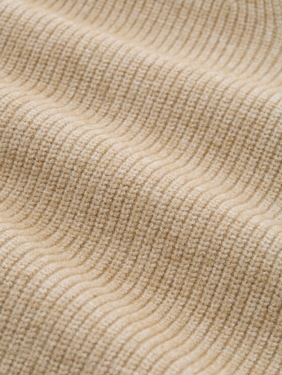 V-neck slipover - gravel beige melange