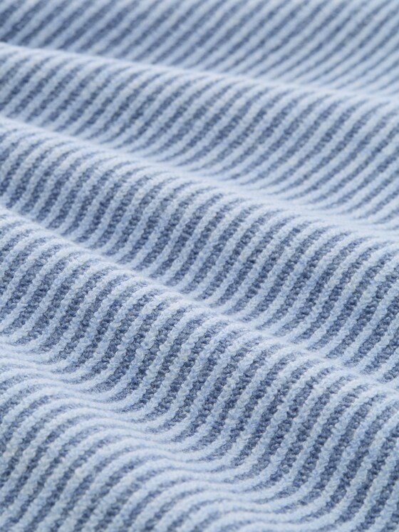 Loose-fit knitted jumper with wool blend - fern blue structure