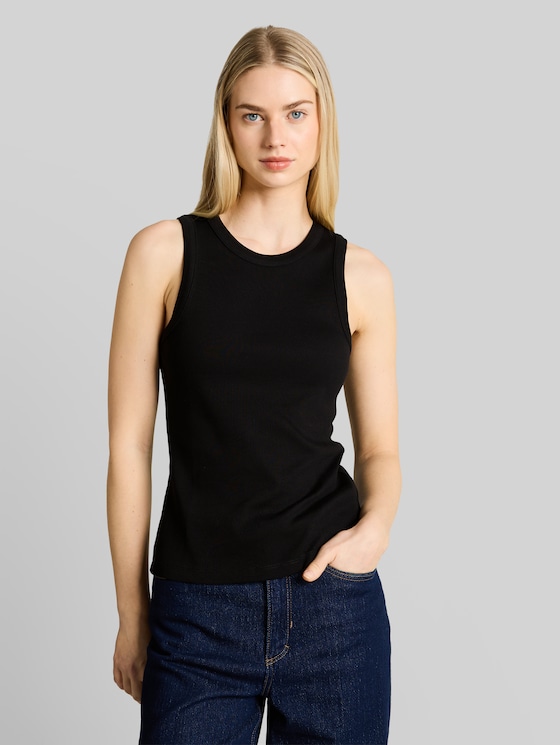 Slim-fit top, pack of 2 - deep black
