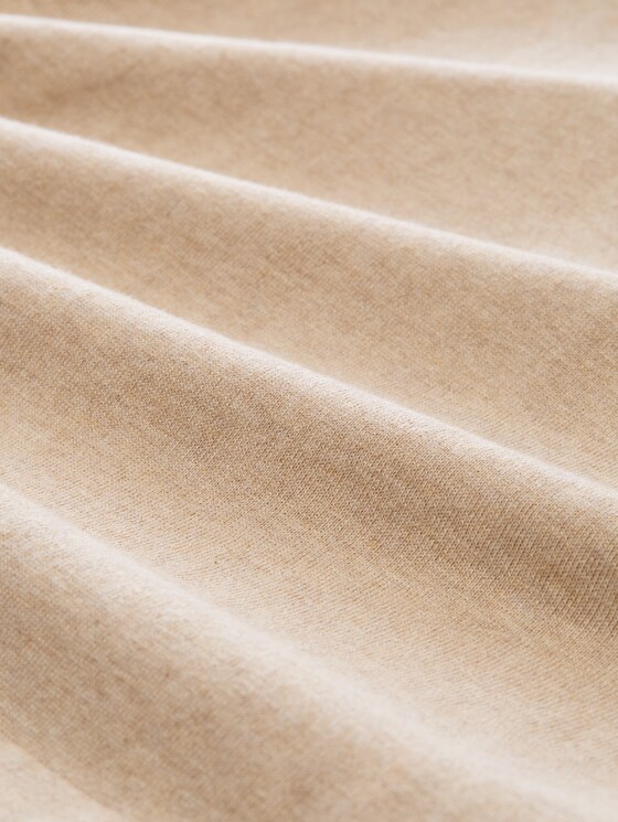 Knitted jumper with silk blend - gravel beige melange