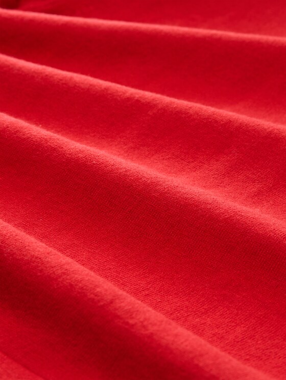 Knitted jumper with silk blend - soft scarlet red