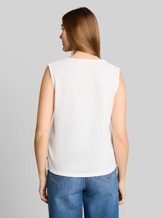 Top with bow details - off white