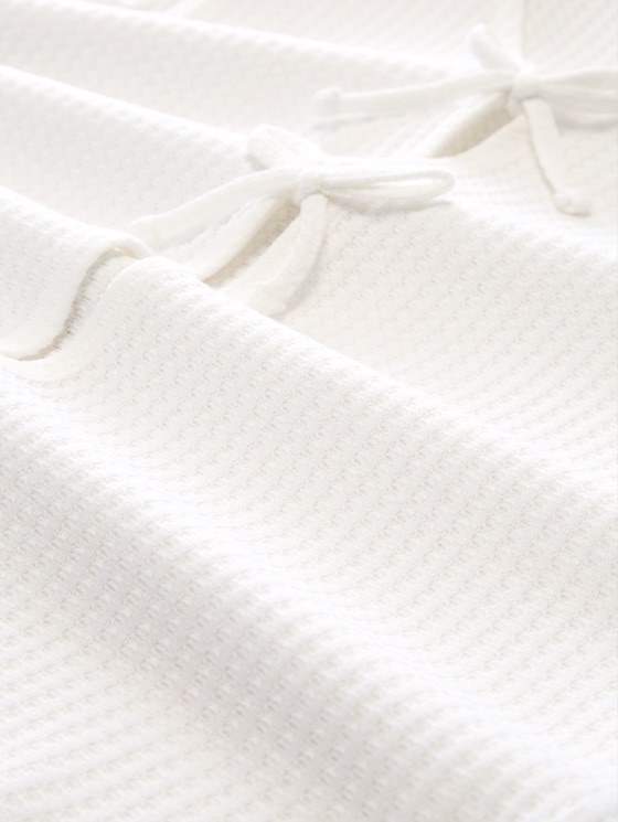 Top with bow details - off white