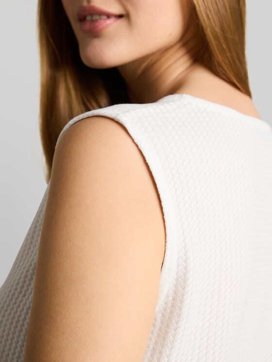 Top with bow details - off white