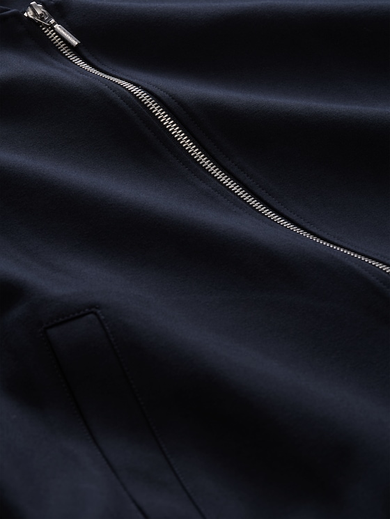 Loose-fit jacket with bomber collar - sky captain blue