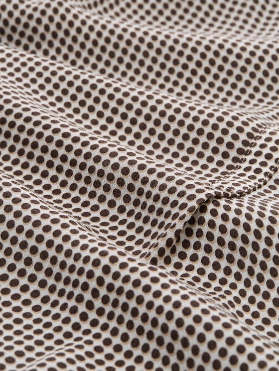 Viscose blouse - small brown dot print