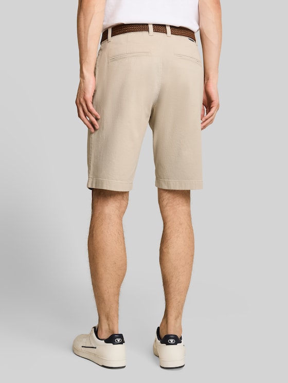 Regular chino shorts with belt - Cashew Beige
