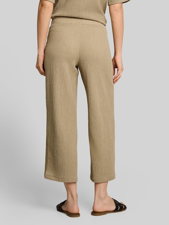Crinkle Culottes - olive white structure