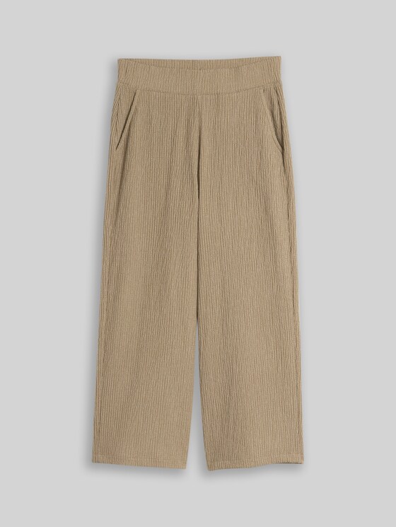 Crinkle Culottes - olive white structure
