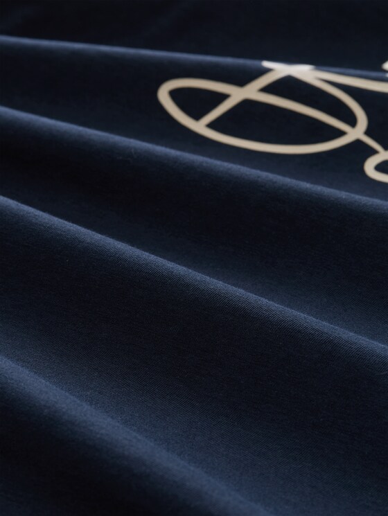 Slim-fit T-shirt with print - sky captain blue