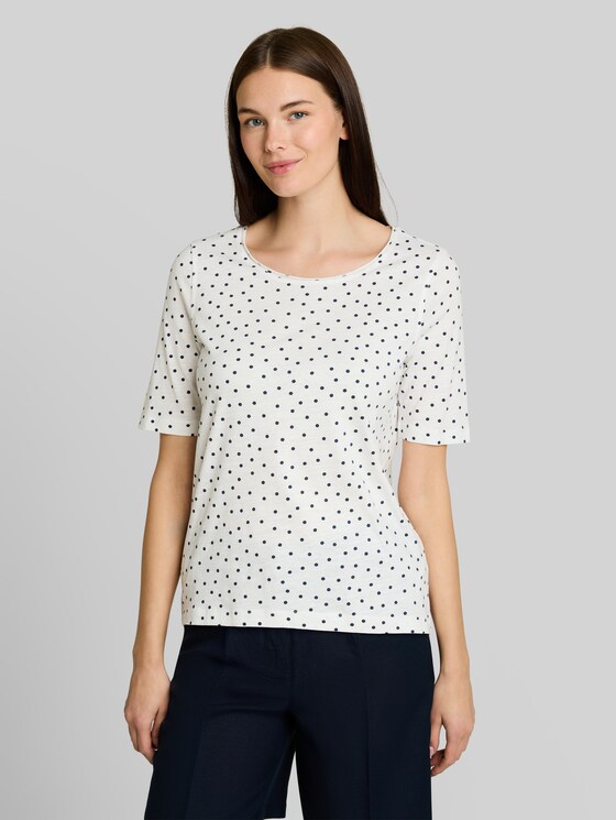 T-shirt with polka dot pattern - white small dot design