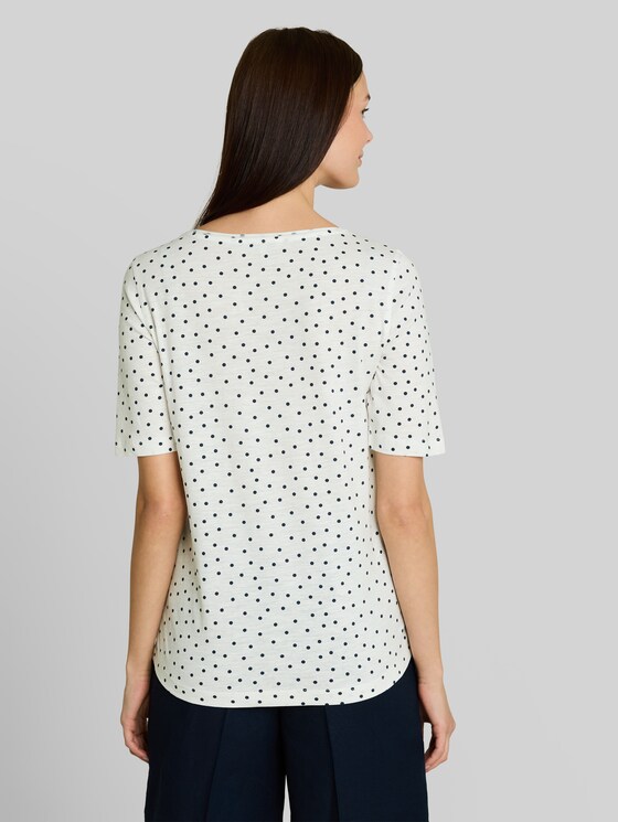 T-shirt with polka dot pattern - white small dot design