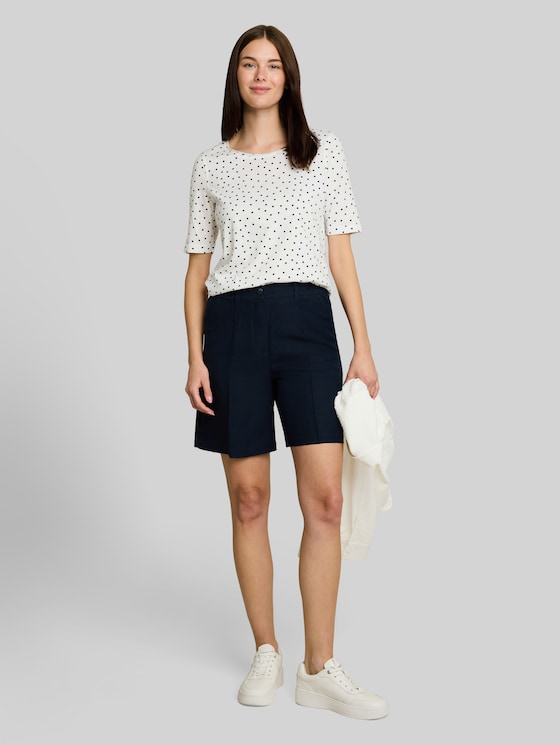 T-shirt with polka dot pattern - white small dot design