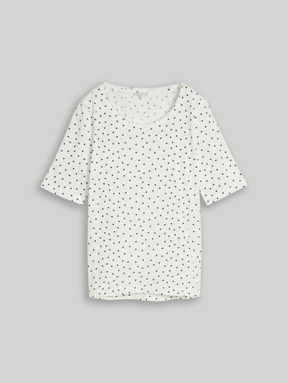 T-shirt with polka dot pattern - white small dot design