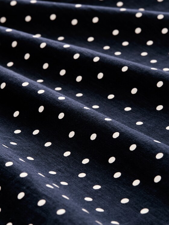 T-shirt with polka dot pattern - navy white small dot design